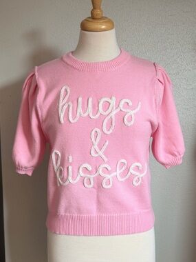 Hugs & Kisses Short Sleeve Sweater